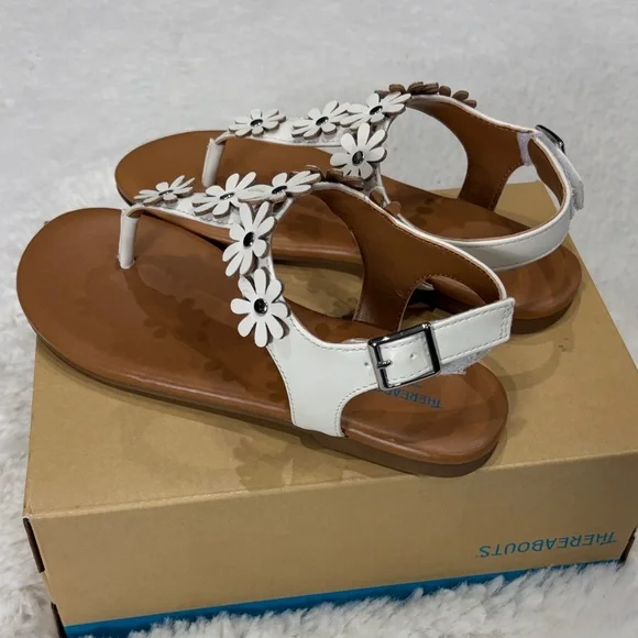 Thereabouts ,Size3 (Girl)White Floral Sandals - Picture 5 of 17